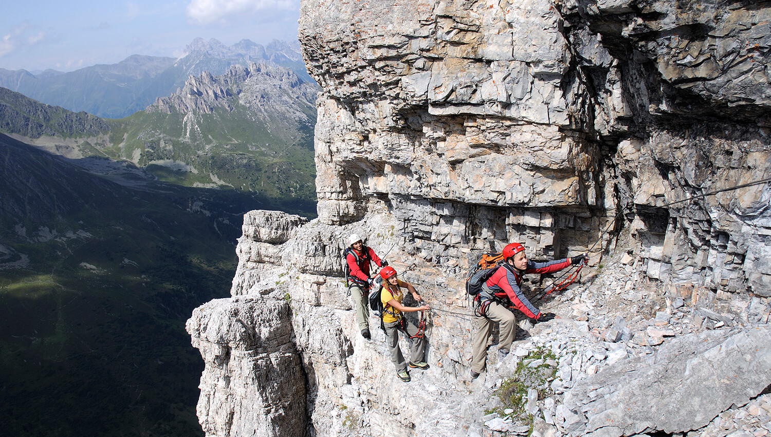 Auch Familien können am Klettersteig Ilmspitze klettern