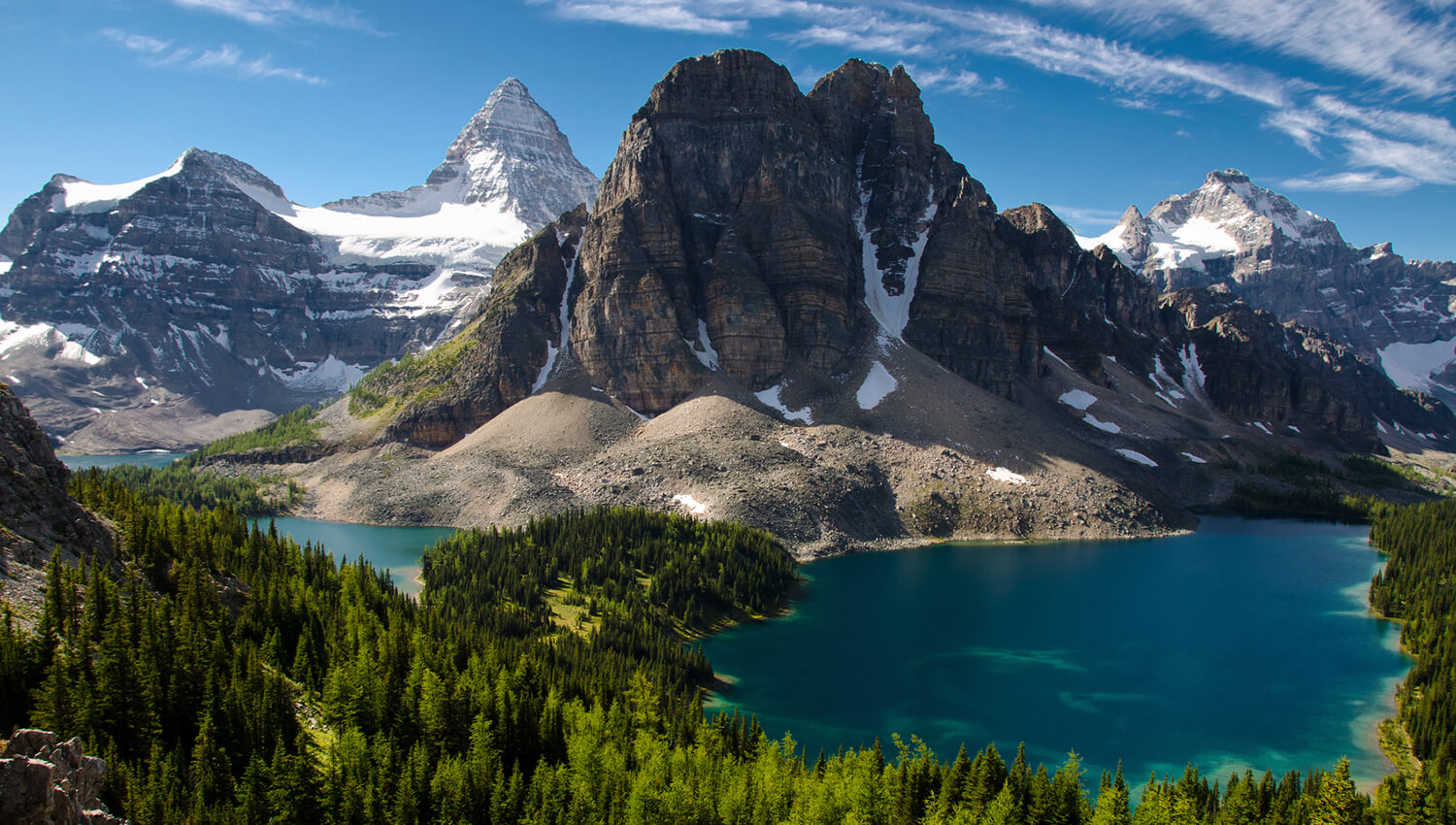 Der Blick auf den Mount-Assiniboine-Provinzpark