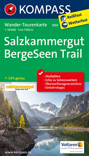 Salzkammergut BergeSeen Trail Wanderführer KOMPASS