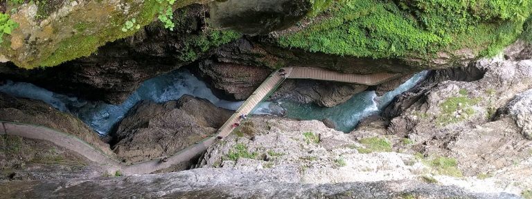 Blick von oben auf die Breitachklamm