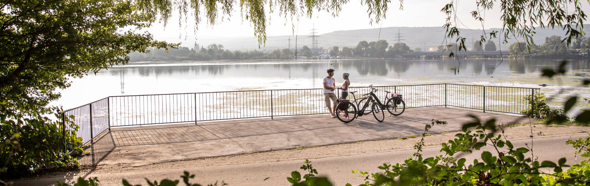 Unterwegs auf dem Ruhrtalradweg bei Wetter am Harkortsee