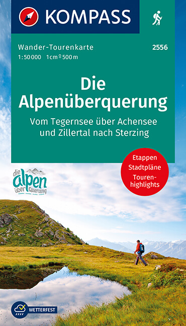 Die Alpenüberquerung Wander-Tourenkarte