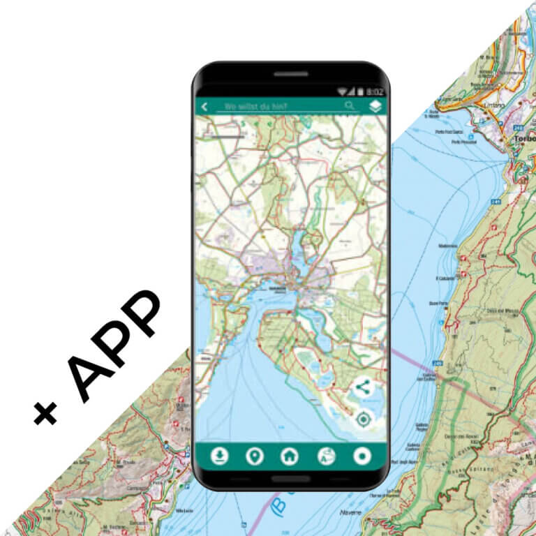 Kompass App mit Karte