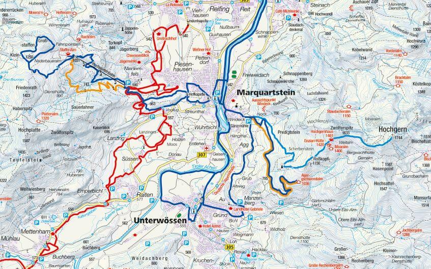 Winterkarte erstellt für eine Tourismusinfo