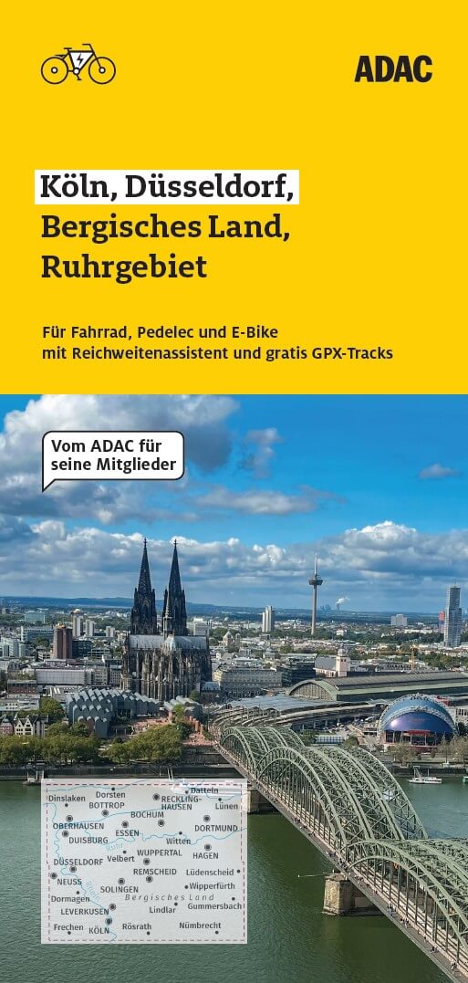 ADAC Radkarte Ruhrgebiet, Köln, Düsseldorf, Bergisches Land