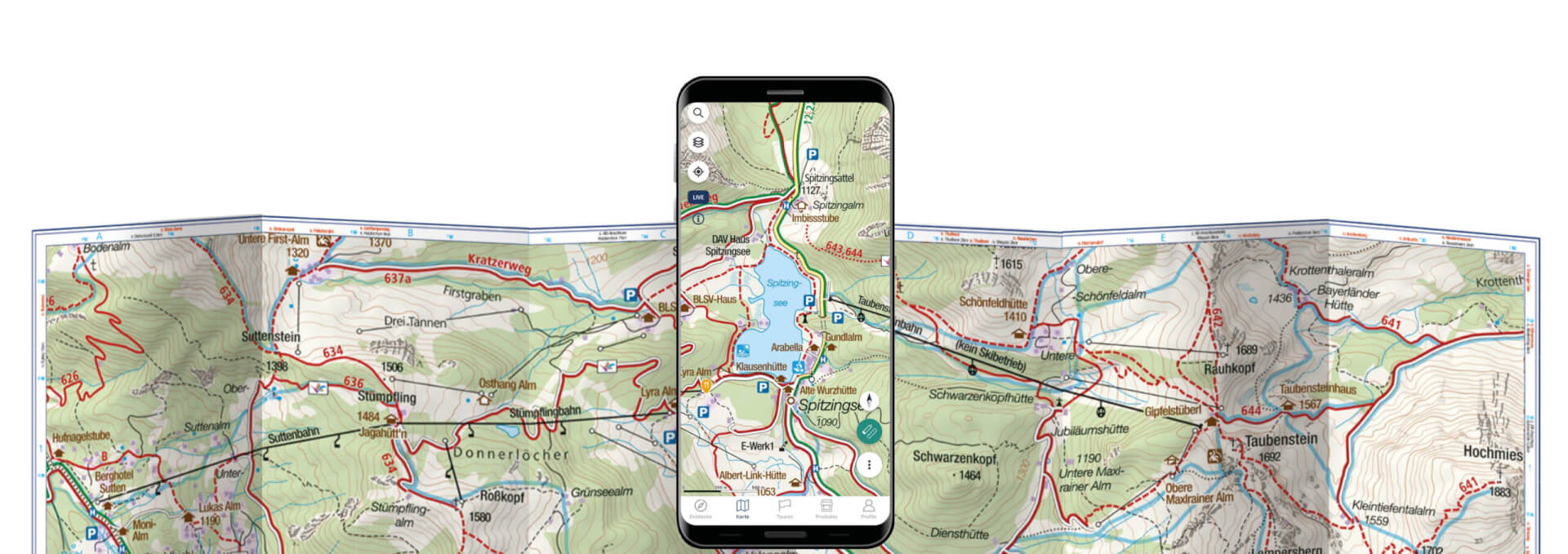 Alle Wanderkarten in einer App