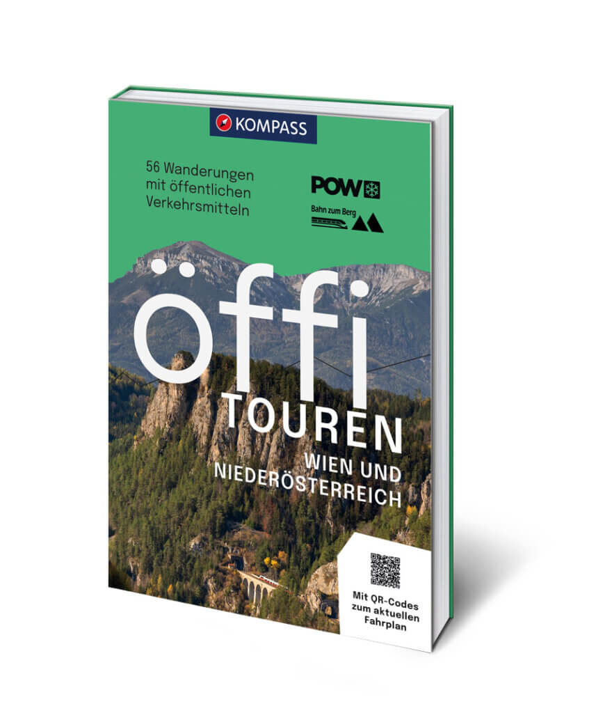 Buchdarstellung des Wanderführers Öffi Touren Wien und Niederösterreich