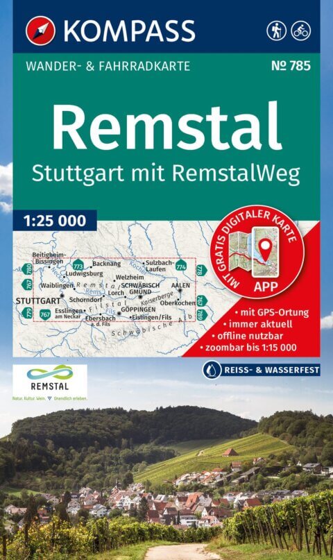 Die Wanderkarte Remstal wird extra für den Kunden bestellt. Es ist eine Wanderkarte und Fahrradkarte für den Tourismusverband.